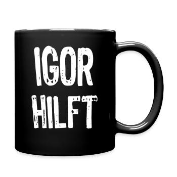 Igor helps - Full Colour Mug - black - Right