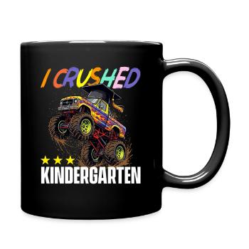 I Crushed Kindergarten Graduate Boy - Full Colour Mug - black - Right