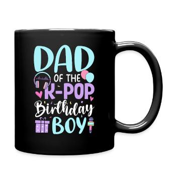 Dad of The K-Pop Birthday Boy - Full Colour Mug - black - Right