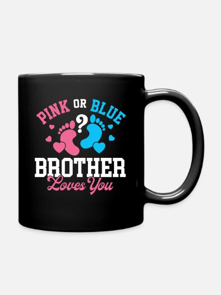 Pink oder Blue Brothers Loves You Geschlechtsenthüllung - Tasse einfarbig - Schwarz