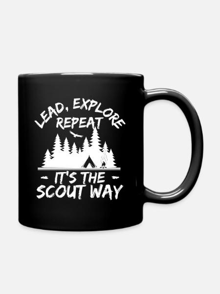 boys scout Scouting Lead Explore Repeat Scout - Tasse einfarbig - Schwarz