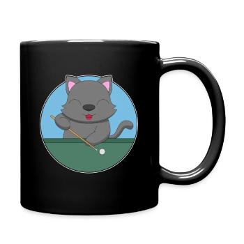 Queue de billard du chat - Mug uni - noir - Droite