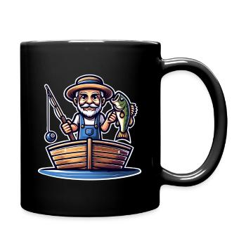 Angler - Tasse einfarbig - Schwarz - Rechts