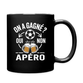 Foot Bière Cadeau humour personnalisé - Mug uni - noir - Droite