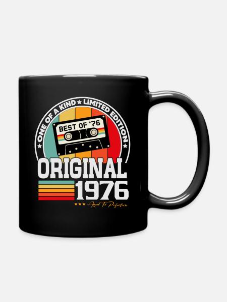 Original 1976 Vintage Retro Birthday Gift - Full Colour Mug - black