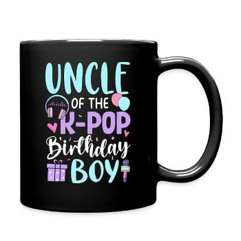Uncle of The K-Pop Birthday Boy - Full Colour Mug - black - Right