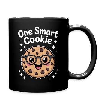 One Smart Cookie - Schlauer Keks mit Brille - Tasse einfarbig - Schwarz - Rechts
