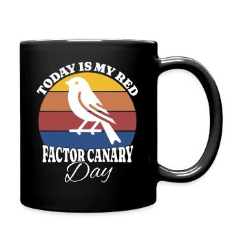 Roter Kanarienvogel Canari facteur rouge - Mug uni - noir - Droite