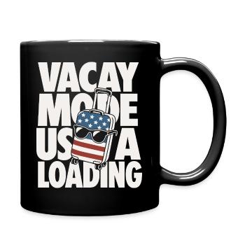 Vacay Mode USA Loading Travel Design - Full Colour Mug - black - Right