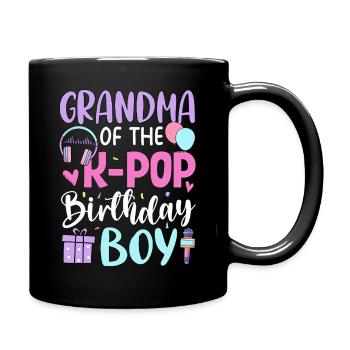Grandma of The K-Pop Birthday Boy - Tasse einfarbig - Schwarz - Rechts