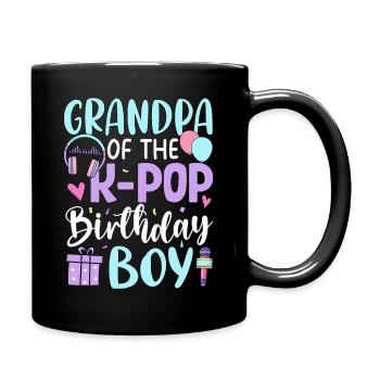 Grand-père du garçon d’anniversaire de la K-Pop - Mug uni - noir - Droite