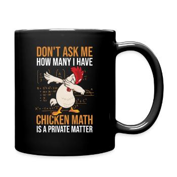 Fermier Coq, Volaille, Poulet Math, poulet - Mug uni - noir - Droite