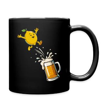 Drôle de Lemon Jump Radler Beer Fun - Mug uni - noir - Droite