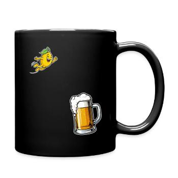 Ambiance drôle de fête au citron à la bière Radler - Mug uni - noir - Droite