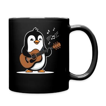 Penguin Guitar Musique Drôle - Mug uni - noir - Droite