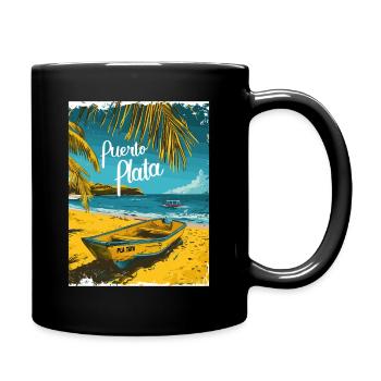 Puerto Plata Strandlandschaft Tropische Idylle - Tasse einfarbig - Schwarz - Rechts