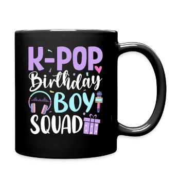 K Pop Birthday Boy Squad - Full Colour Mug - black - Right