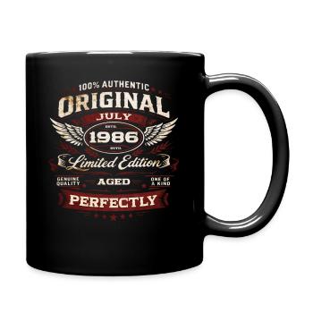 Cadeau du 40e anniversaire Original juillet 1986 - Mug uni - noir - Droite