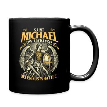 Saint Michel Archange défend la bataille - Mug uni - noir - Droite