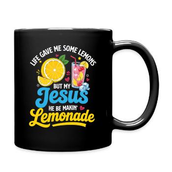 Jésus faisant de la limonade de l’humour chrétien - Mug uni - noir - Droite