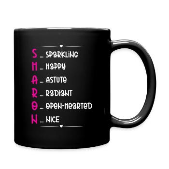Poème du Nom Sharon - Mug uni - noir - Droite