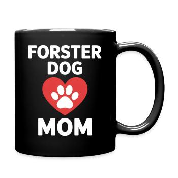 Maman de chien en famille d’accueil - Cadeau adopté par un chien - Mug uni - noir - Droite