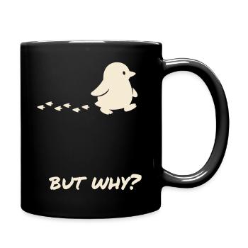 Penguin Mais pourquoi - Minimaliste drôle - Mug uni - noir - Droite