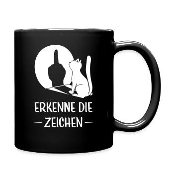 Erkenne Die Zeichen Silhouette - Tasse einfarbig - Schwarz - Rechts