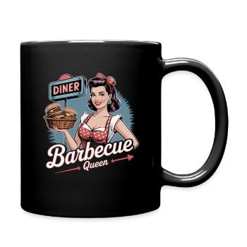 Burger Grilling rétro Diner Barbecue Queen - Mug uni - noir - Droite