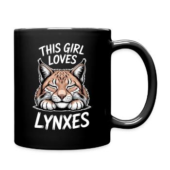 Lynx Dictions Lynx Fille Drôle de Lynx Cadeau de Lynx - Mug uni - noir - Droite