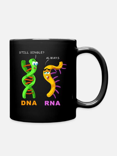 ADN ARN toujours célibataire : drôle de science et de biologie - Mug uni - noir