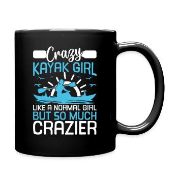 Crazy Kayak girl comme une fille normale mais tellement de cr - Mug uni - noir - Droite