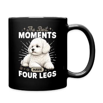Bichon Frise Dog Breed - Full Colour Mug - black - Right