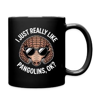 Pangolin Sayings Pine Cone Gift - Full Colour Mug - black - Right