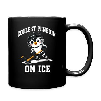 Le manchot le plus cool sur le chariot de joueur de hockey sur glace - Mug uni - noir - Droite