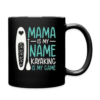 Kayaker Mama est mon nom Le kayak est mon jeu - Mug uni - noir - Droite