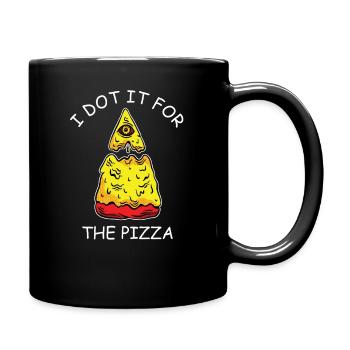 Pizza, amateurs de pizza - Mug uni - noir - Droite