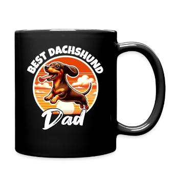 papa teckel - Mug uni - noir - Droite
