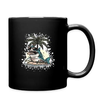Banquette d’été Shark - Mug uni - noir - Droite