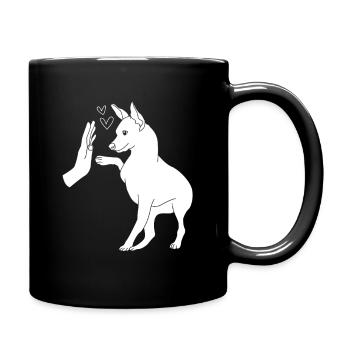 Pinscher nain - Mug uni - noir - Droite