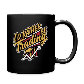 I'd rather be Trading | Crypto Stock Trader - Full Colour Mug - black - Right
