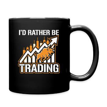 Je préférerais être dans le trading | Trader en actions crypto - Mug uni - noir - Droite