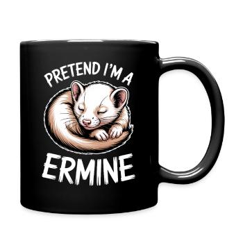 Dictons d’hermine Drôle d’hermine Cadeau drôle d’hermine - Mug uni - noir - Droite
