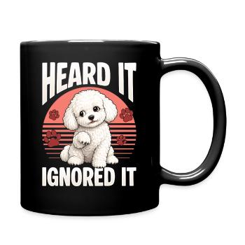 Bichon Frise Dog Breed - Full Colour Mug - black - Right