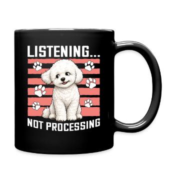 Bichon Frise Dog Breed - Full Colour Mug - black - Right