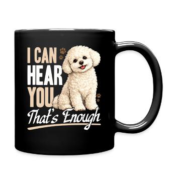 Bichon Frise Dog Breed - Full Colour Mug - black - Right