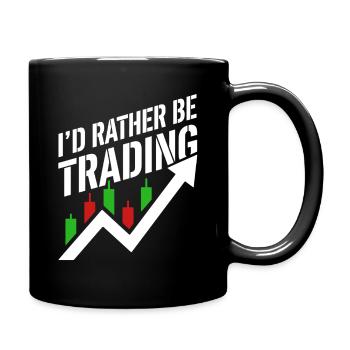 Je préférerais être dans le trading | Trader en actions crypto - Mug uni - noir - Droite