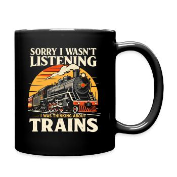 Train - Mug uni - noir - Droite