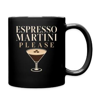Cadeau cocktail club social de martini espresso - Mug uni - noir - Droite