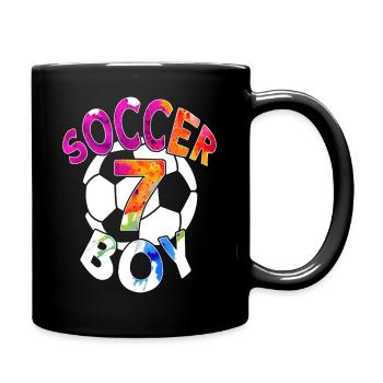 7 ANS FOOTBALLEUR NUMÉRO 7 FOOTBALL 7E ANNIVERSAIRE - Mug uni - noir - Droite